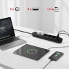 Maclean power strip, 5 socket extension cable + 3xUSB, 110-240V AC 50/60Hz, 2.1A max 2500W, 1.5m, black, MCE395 B