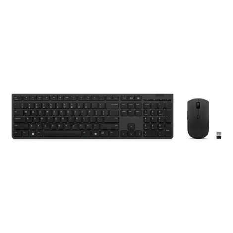 Lenovo | Professional Wireless Rechargeable Combo Keyboard and Mouse | Keyboard and Mouse Set | Wireless | Mouse included | US | Bluetooth | Grey