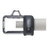 SanDisk Ultra Dual m3.0 USB flash drive 128 GB USB Type-A / Micro-USB 3.2 Gen 1 (3.1 Gen 1) Black, Silver, Transparent