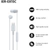 Sony IER‑EX15C USB‑C Wired Earbuds with Mic, White | Sony