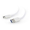 CABLE USB-C TO USB3 1M WHITE/CCP-USB3-AMCM-1M-W GEMBIRD