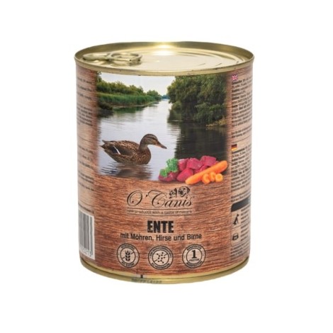 O'CANIS canned dog food- wet food- duck, millet and carrots -  800 g