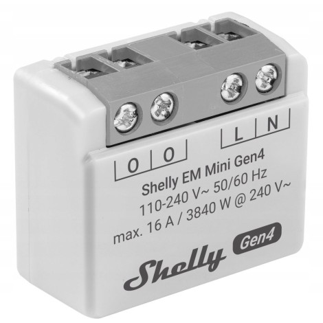 Inteligentny sterownik do pomiaru zużycia energii WiFi Shelly EM Mini Gen4