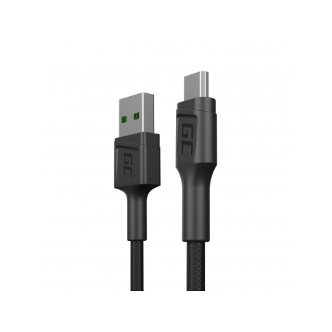 Green Cell KABGC23 USB cable USB 2.0 0.3 m USB A Micro-USB B Black