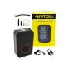 PATONA Electric tire inflator 10.3 bar / 150 PSI Powerbank and LED light Black