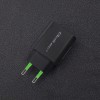 Qoltec 51713 Charger | 18W | 5-12V | 1.5-3A | USB type C PD | USB QC 3.0 | Black