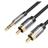 Kabel audio 3,5 mm męski na 2RCA męski 5m czarny