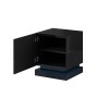 QIU bedside table 2 pcs. 46x41.5x53 cm black gloss/black gloss