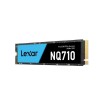 SSD|LEXAR|NQ710|500GB|Heatsink M.2|PCIe Gen4|NVMe|Write speed 1700 MBytes/sec|Read speed 4400 MBytes/sec|TBW 170 TB|MTBF 150000 hours|LNQ710X500G-RNNNG