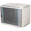 Q-LANTEC 19" 9U wall-mounted rack 600x450, glass door, grey