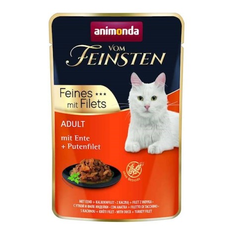 ANIMONDA vom Feinsten Duck, turkey fillet - wet cat food - 85 g