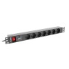 LANBERG PDU RACK POWER STRIP (1U,10A,7X SHUKO,2M)