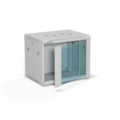 ALANTEC 19" 9U 600x450 wall-mounted cabinet, grey
