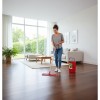 Flat Mop + Bucket + Telescopic Pole + 2 x Microfibre Pad 5.7L Floor Cleaning XXL Set Rotating Head