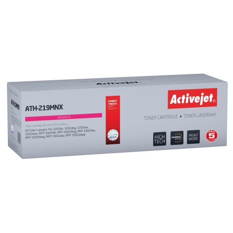 Activejet ATH-219MNX Toner for HP printer, replacement HP 219X W2193X; Supreme; 2500 pages; magenta, with chip