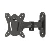 Maclean MC-416 TV Monitor Wall Mount 13"-32" 30kg Tilt Rotate max. VESA 100x100 Black Powder Coating LED OLED LCD Universal Bracket Holder