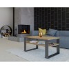 MODERN 1P ARTISAN COFFEE TABLE WITH ANTHRACITE LEG