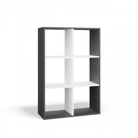 MALAX 2X3 SHELVING UNIT, ANTHRACITE/WHITE