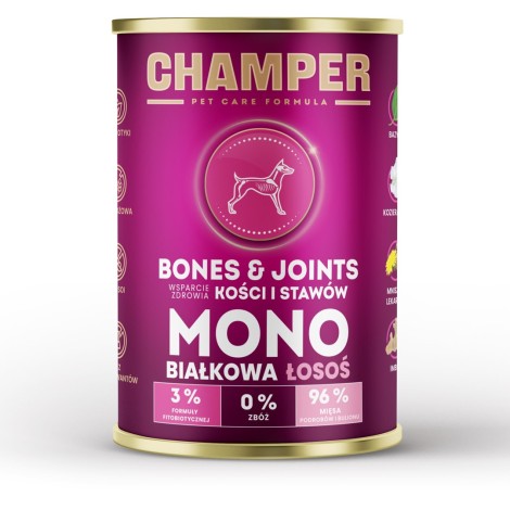CHAMPER Bones & Joints Salmon - wet dog food - 400g