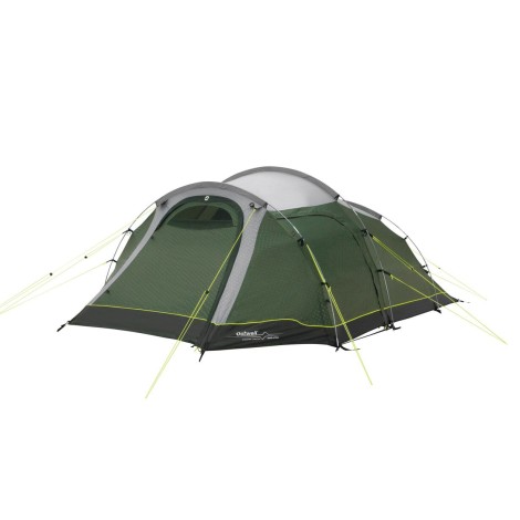 Outwell Earth 4 Plus Four Room Tunnel Tent for 4 Persons, Green | Outwell