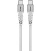 Goobay USB-C Supersoft Textile Cable with Metal Plugs, 1 m, white