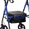 Lightweight aluminium four-wheel rehabilitation walker