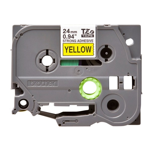 BROTHER TZES651 24mm BLACK ON YELLOW ...