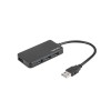 Natec | 4 Port Hub With USB 3.0 | Moth NHU-1342 | Black | 0.15 m