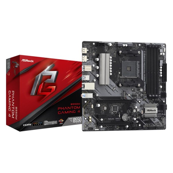 Mainboard|ASROCK|AMD B550|SAM4|MicroATX|1xPCI-Express 3.0 1x|1xPCI-Express 3.0 4x|2xM.2|1xPCI-Express ...