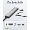 Goobay 76564 Slim 4-Port USB-Hub, USB-C™ auf USB-C™, 5 Gbit/s, Grey