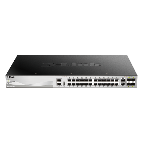 D-Link | DGS-3130-30TS | Switch | Managed L3 | Rack mountable | Gigabit Ethernet (copper) ports quantity 24 | 10 Gbps (RJ-45) ports quantity 2 | SFP+ ports quantity 4 | Power supply type Optional redundant