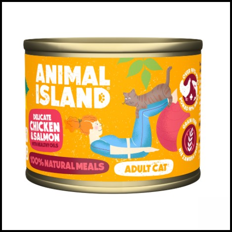 ANIMAL ISLAND Chicken with salmon - wet cat food - 200 g