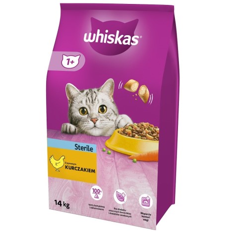 ‎Whiskas STERILE cats dry food Adult Chicken 14 kg