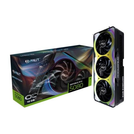 Graphics Card|PALIT|NVIDIA GeForce RTX 5080|16 GB|GDDR7|256 bit|PCIE 5.0 16x|GPU 2295 MHz|Triple slot Fansink|1xHDMI|3xDisplayPort|NE75080T19T2-GB2030G