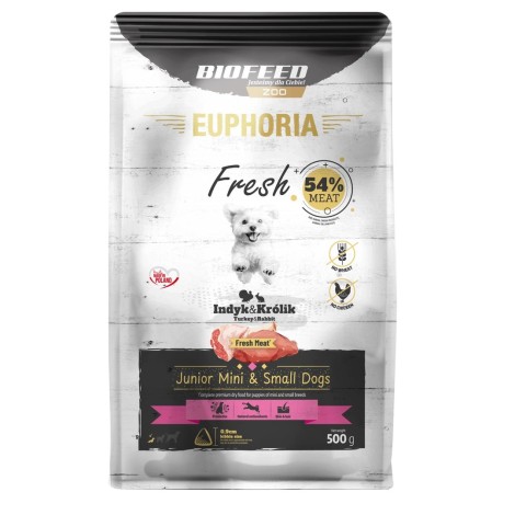 BIOFEED Euphoria Fresh Junior Turkey with lamb XS/S - dry dog food - 500g