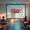 Maclean projection screen, 150", 300x220cm, 25mm 4:3 border, tension hooks, MC-168