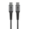 Goobay | USB-C  to USB-C  Textile Cable with Metal Plugs | 49302 | USB-C to USB-C USB-C male | USB-C male