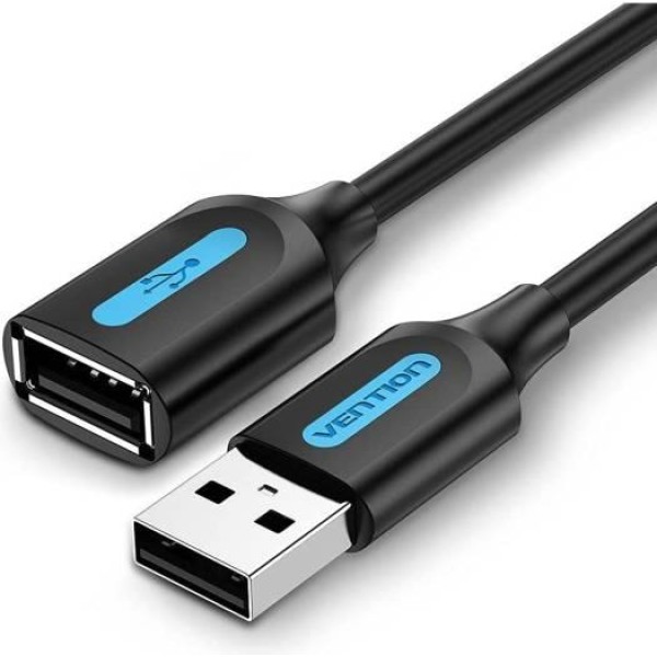 CABLE USB2.0 MALE TO FEMALE/1.5M BLACK ...