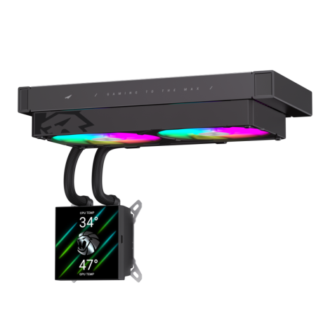 Gamemax CPU Liquid Cooler | GLACIER 240 LCD BK | Intel, AMD