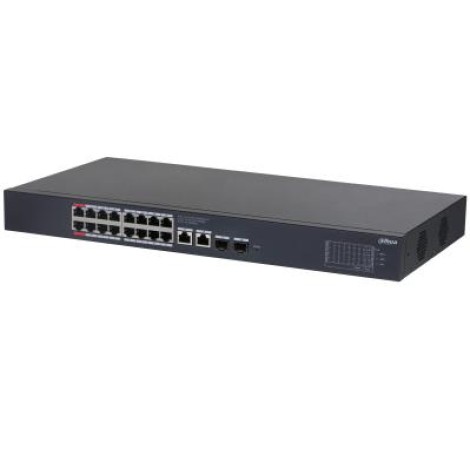 Switch|DAHUA|Desktop/pedestal|Rack|16x10Base-T / 100Base-TX / 1000Base-T|2xSFP|PoE ports 16|CS4220-16GT-240