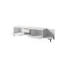 RTV Cabinet MARMO 2D1S1K 195x40x47.5 cm white matt/marble white