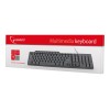 Gembird | KB-UM-104 Compact multimedia keyboard | Multimedia | Wired | US | Black | USB | 420 g