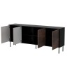 Cama 4D CORTINA chest of drawers 200x40x81 black/walnut