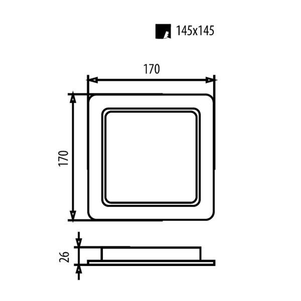 Maclean MCE374S LED Ceiling Panel Flush ...