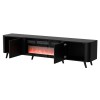 Cama Volare RTV cabinet 200 x 39 x 49 matte black + fireplace