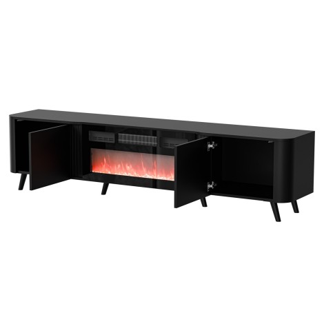 Cama Volare RTV cabinet 200 x 39 x 49 matte black + fireplace