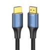 Vention Cotton Braided HDMI-A Male to Male HD Cable 8K 3M Blue Aluminum Alloy Type