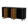 Cama VOLARE chest of drawers 151 x 39 x 75 cm black/walnut