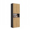 Topeshop NEL 2K DK ANT/ART KP bathroom storage cabinet Graphite, Oak