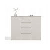 CHEST OF DRAWERS WITH 2 DOORS AND 4 DRAWERS, CASHMERE COLOUR